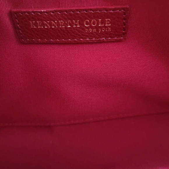 Kenneth Cole New York Red Stud-Detail Leather Shoulder Bag - Picture 7 of 10